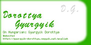 dorottya gyurgyik business card